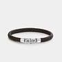 Rebel&Rose armband Absolutely Leather - Half Round Braided Brown L0134-S