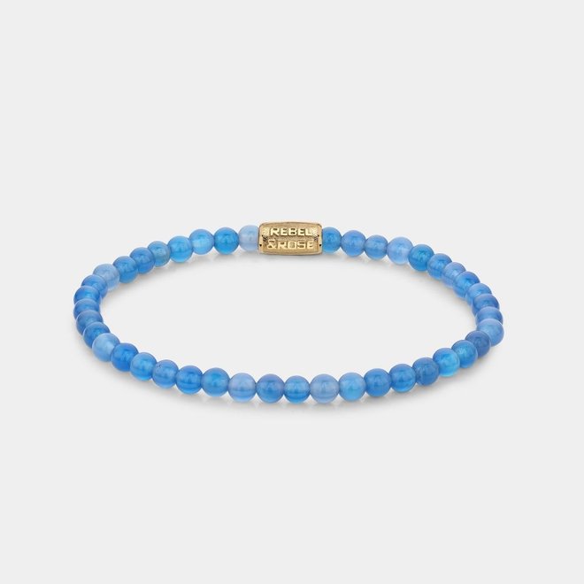 Rebel&Rose armband More Balls Than Most Brightening Blue Gold 40105-G