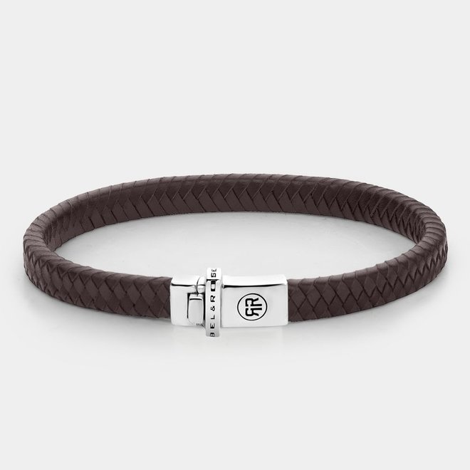 Rebel&Rose armband Absolutely Leather -Small Braided Brown L0140-S-M