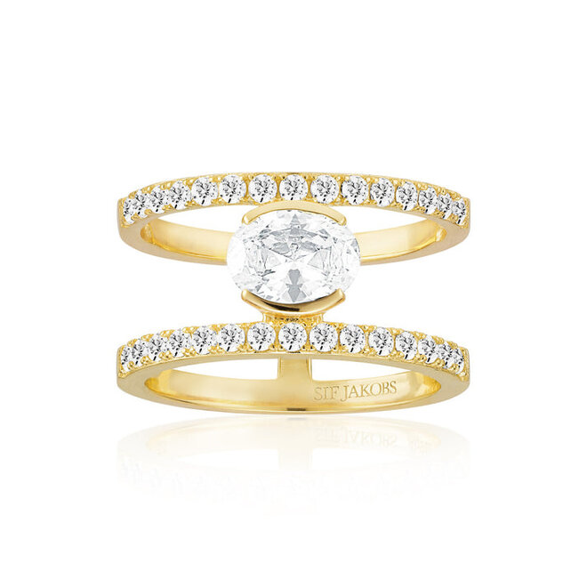 Sif Jakobs Ellisse Carezza Grande ring SJ-R2358-CZ-YG-54