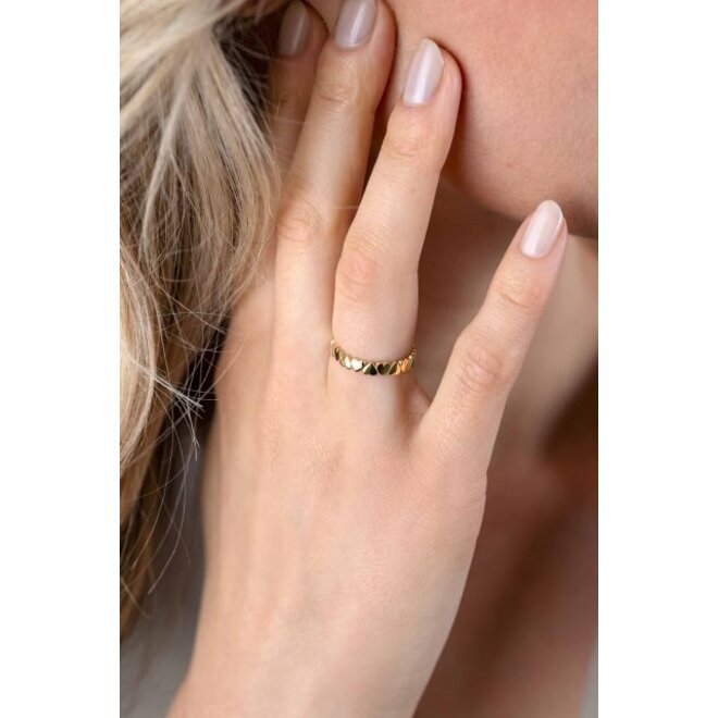 Zinzi GOLD aanschuifring hartjes ZGR447