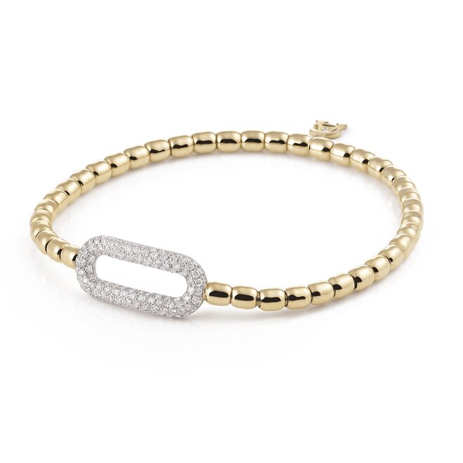 Al Coro Stretchy armband geelgoud A109G