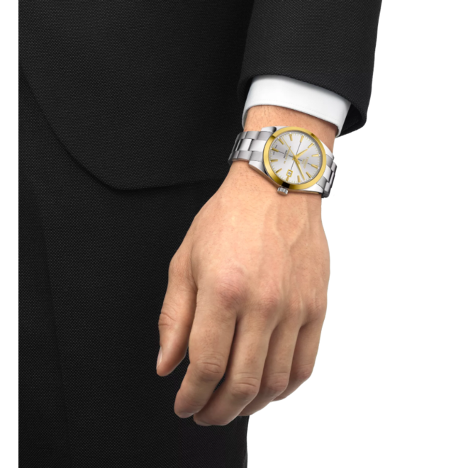 Tissot Gentleman Powermatic 80 Silicium Solid 18K Gold Bezel T927.407.41.031.01