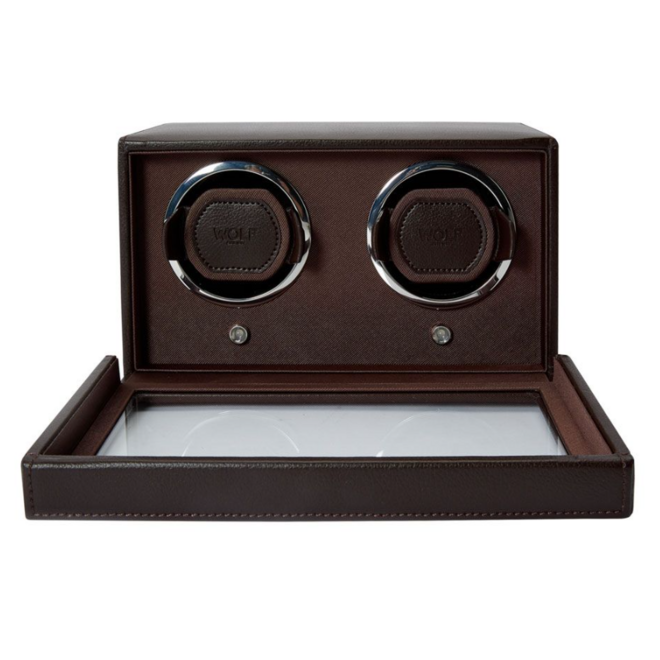 WOLF 1834 Cub Double Watch Winder With Cover 461206