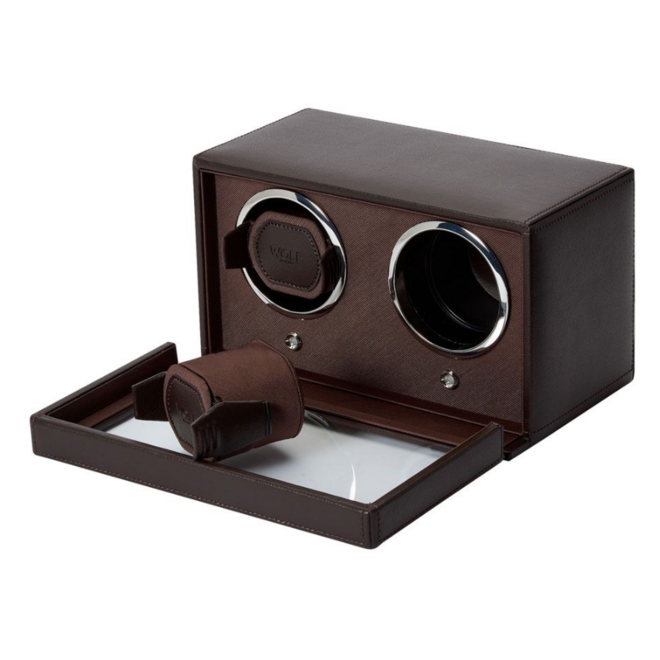 WOLF 1834 Cub Double Watch Winder With Cover 461206