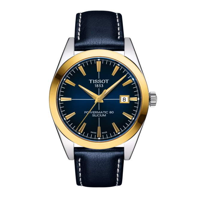 Tissot Gentleman Powermatic 80 Silicium Solid 18K Gold Bezel T927.407.46.041.01