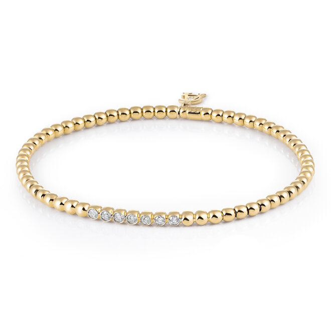 Al Coro Stretchy armband geelgoud A700G