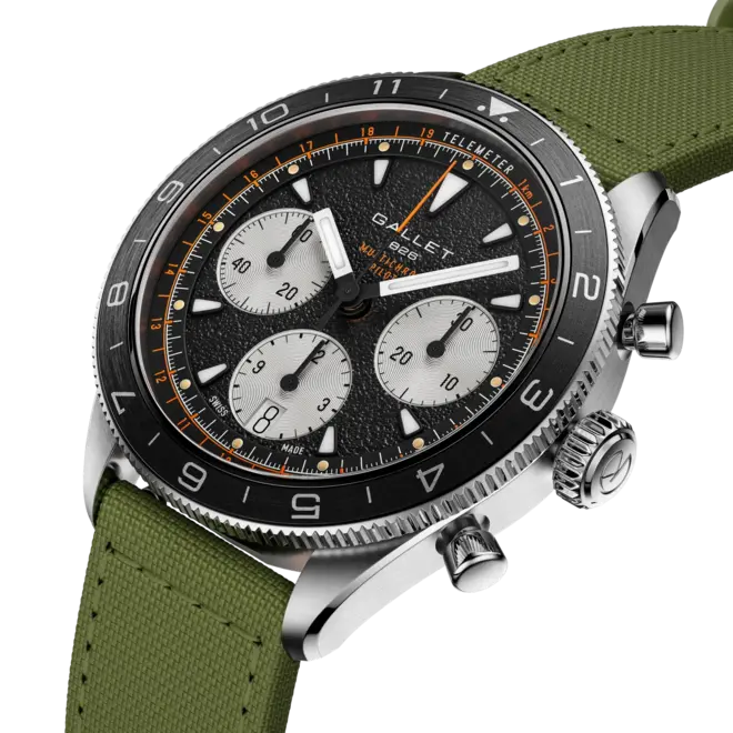 Gallet Multichron Pilot Chronograph 42 AG2303251B1W3