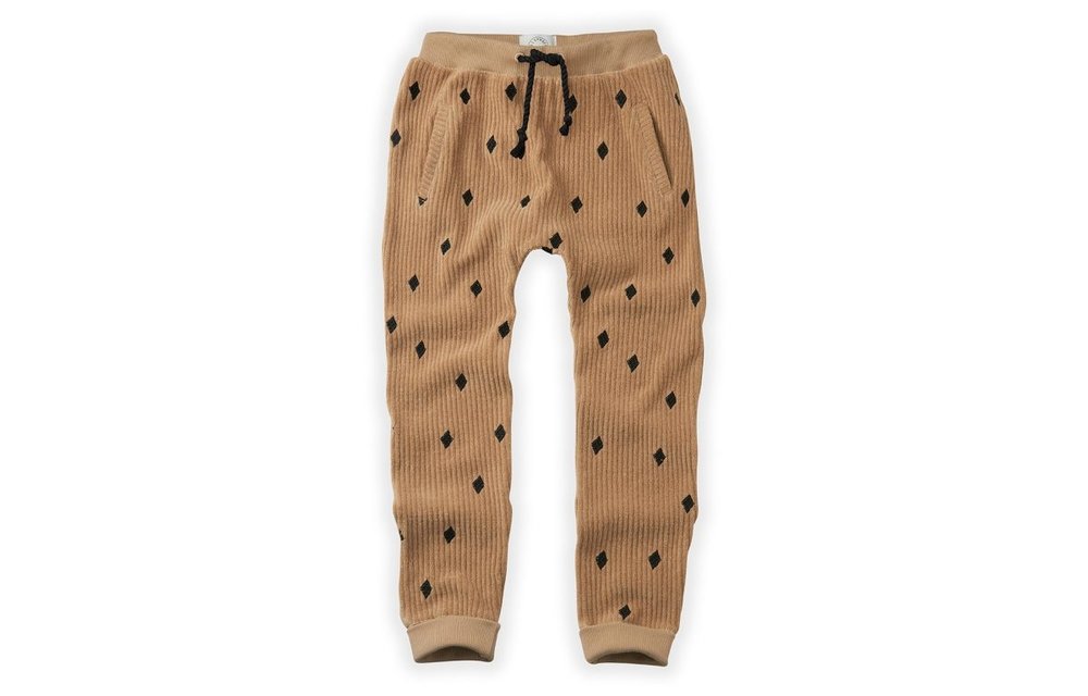 Sweatpants terry rib diamond