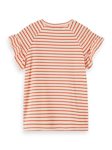 T-shirt striped with smoked sleeves