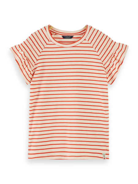 T-shirt striped with smoked sleeves