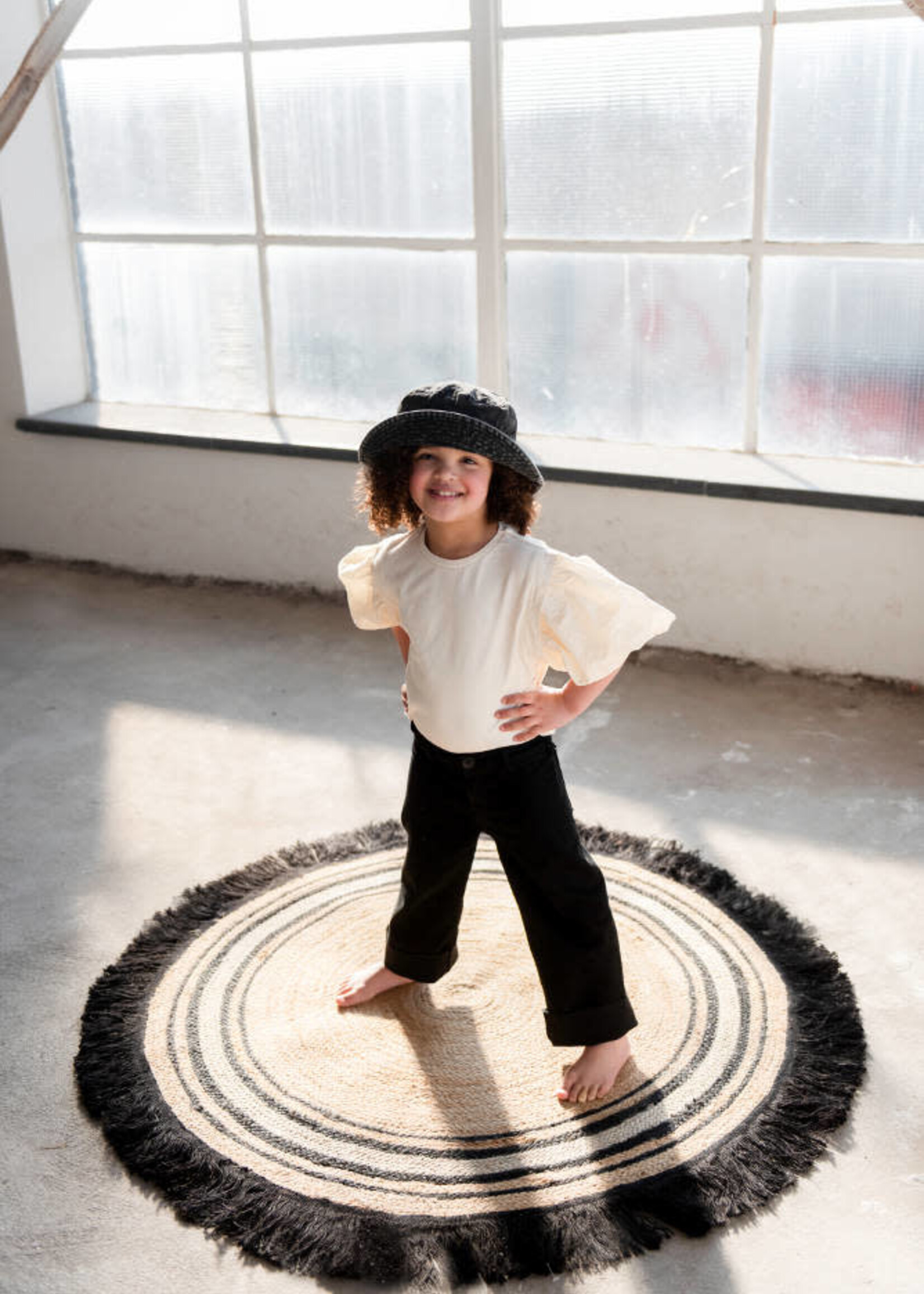 Tapis Petit Vloerkleed Tess jute black, Tapis petit