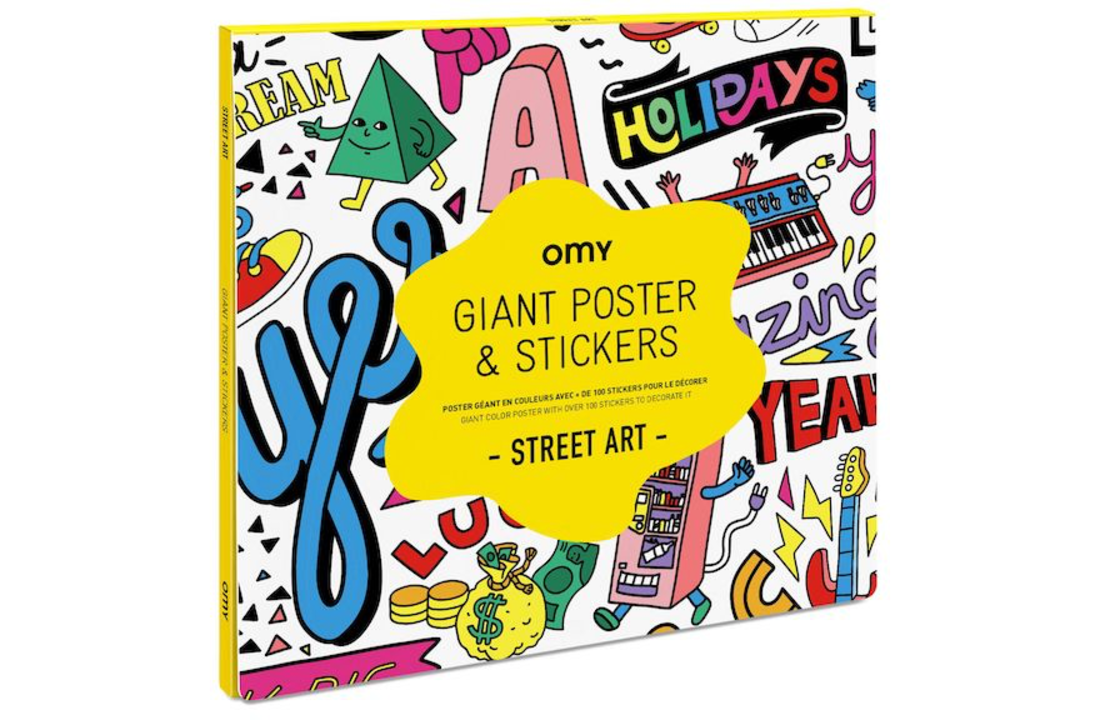 OMY Giant poster & stickers STREETART