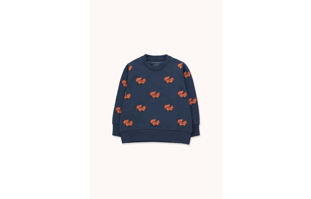 Foxes sweatshirt Blue, Tiny Cottons