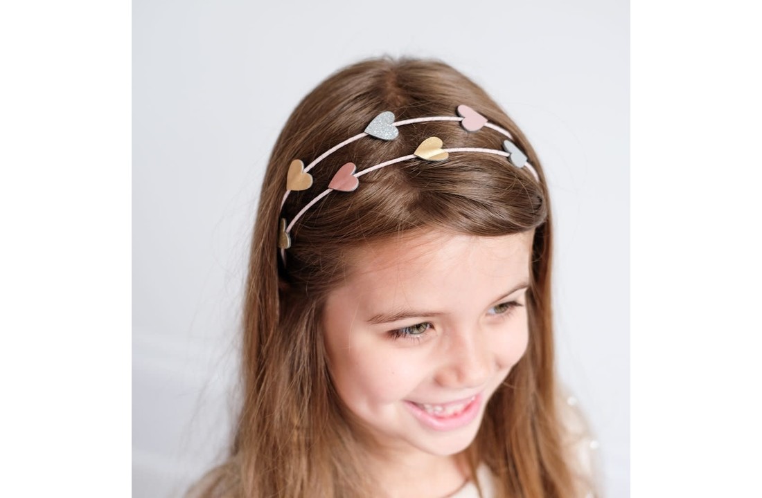 Love heart double alice band, Mimi & Lula