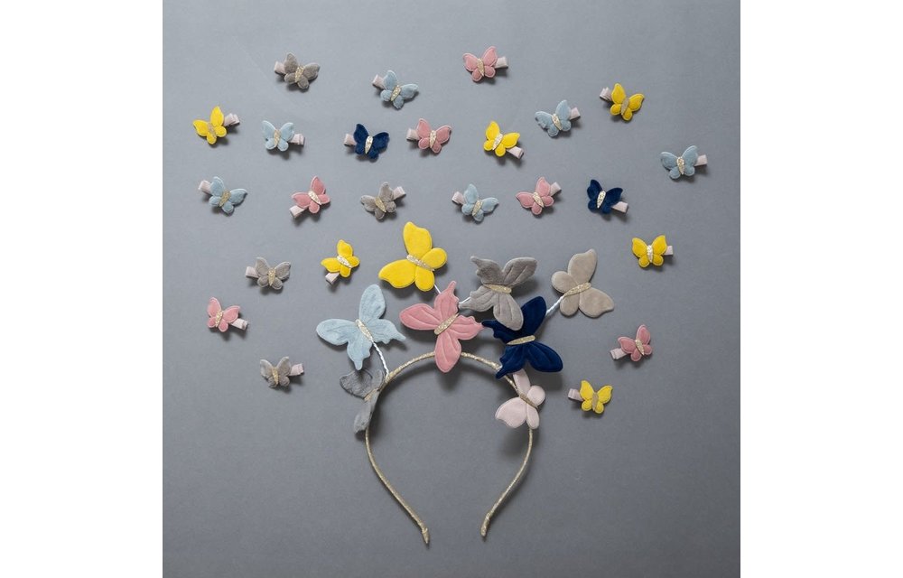 Velvet butterfly clips, Mimi & Lula
