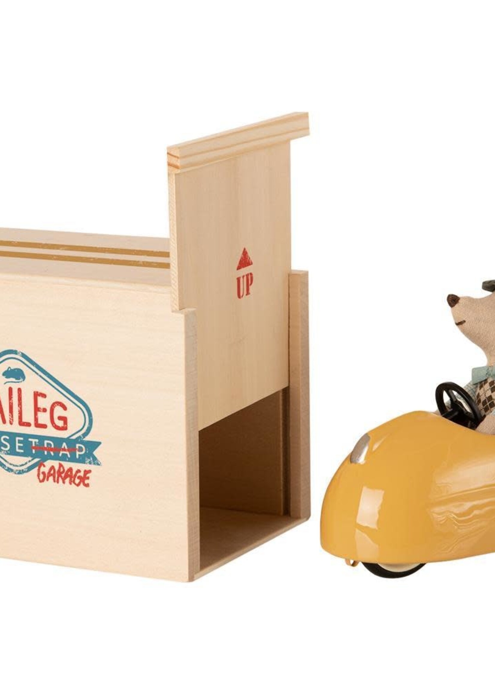 Maileg Mouse car with garage Yellow, Maileg