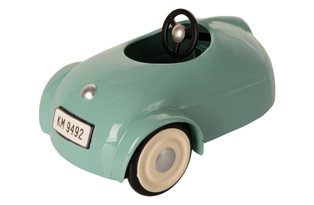 Mouse car with garage Blue, Maileg