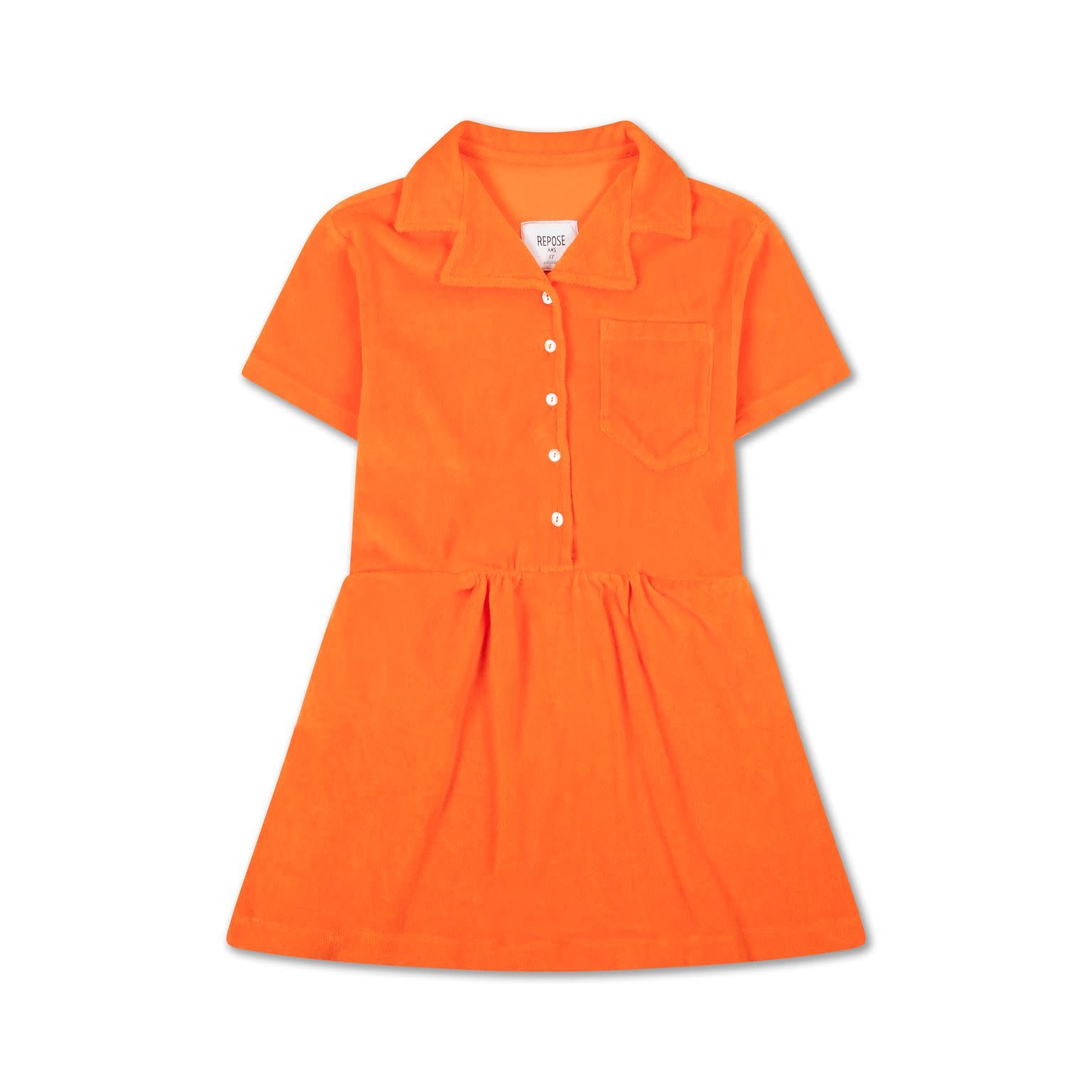 Boxy shirt dress firy red, Repose