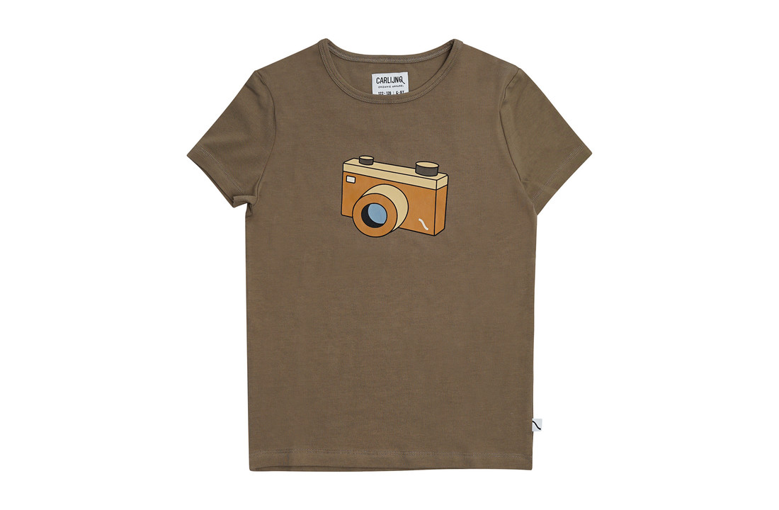 Photo Camera - t-shirt with print brown, CarlijnQ