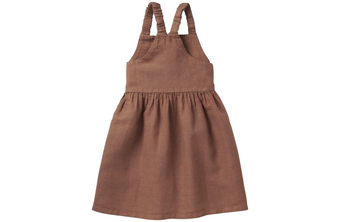 Linen Pinafore Dress Warm Earth, Mingo