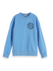 Organic Sweater with artwork ocean mist, scotch Shrunk
