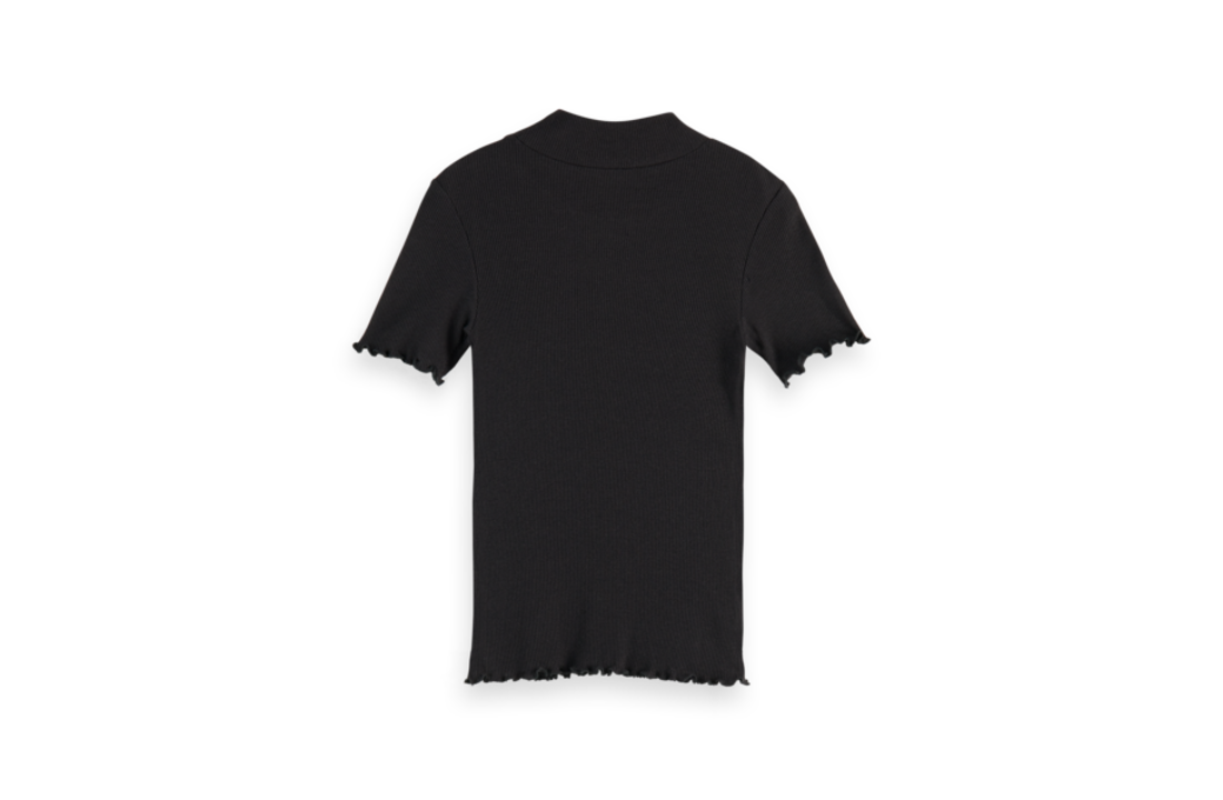 Fitted short sleeve Tee black, Scotch R'Belle