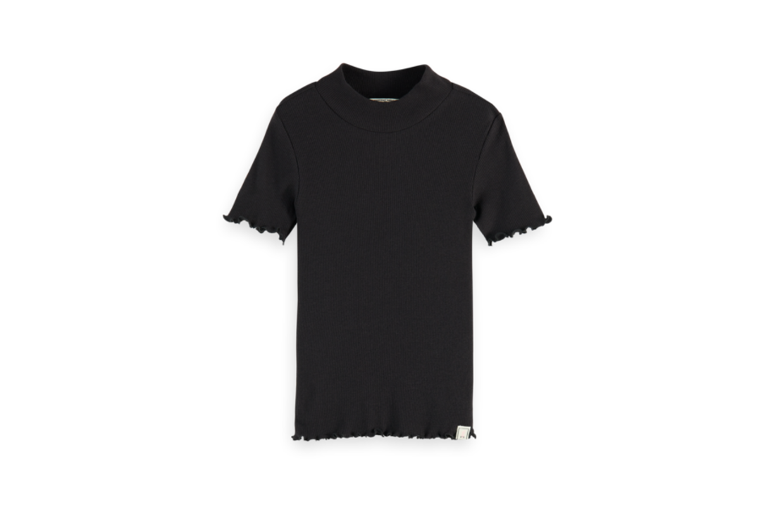 Fitted short sleeve Tee black, Scotch R'Belle