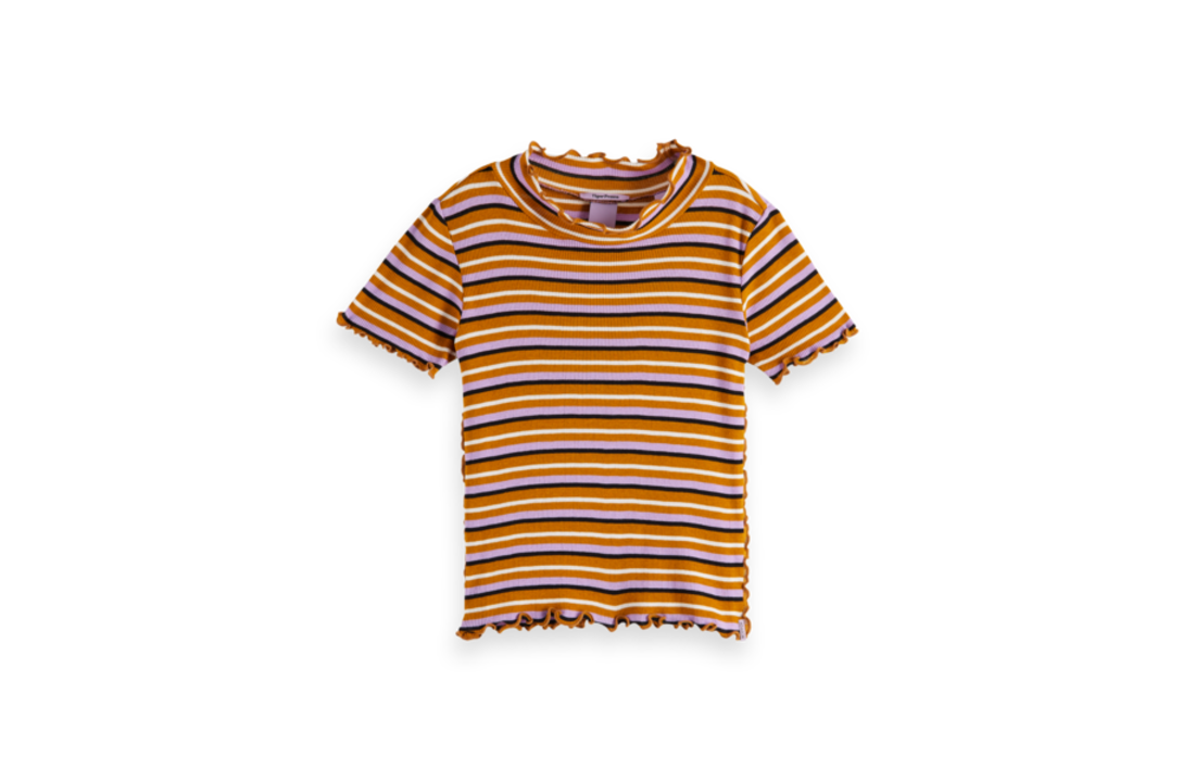 Tee shirt stripes with ruffles, Scotch R'Belle