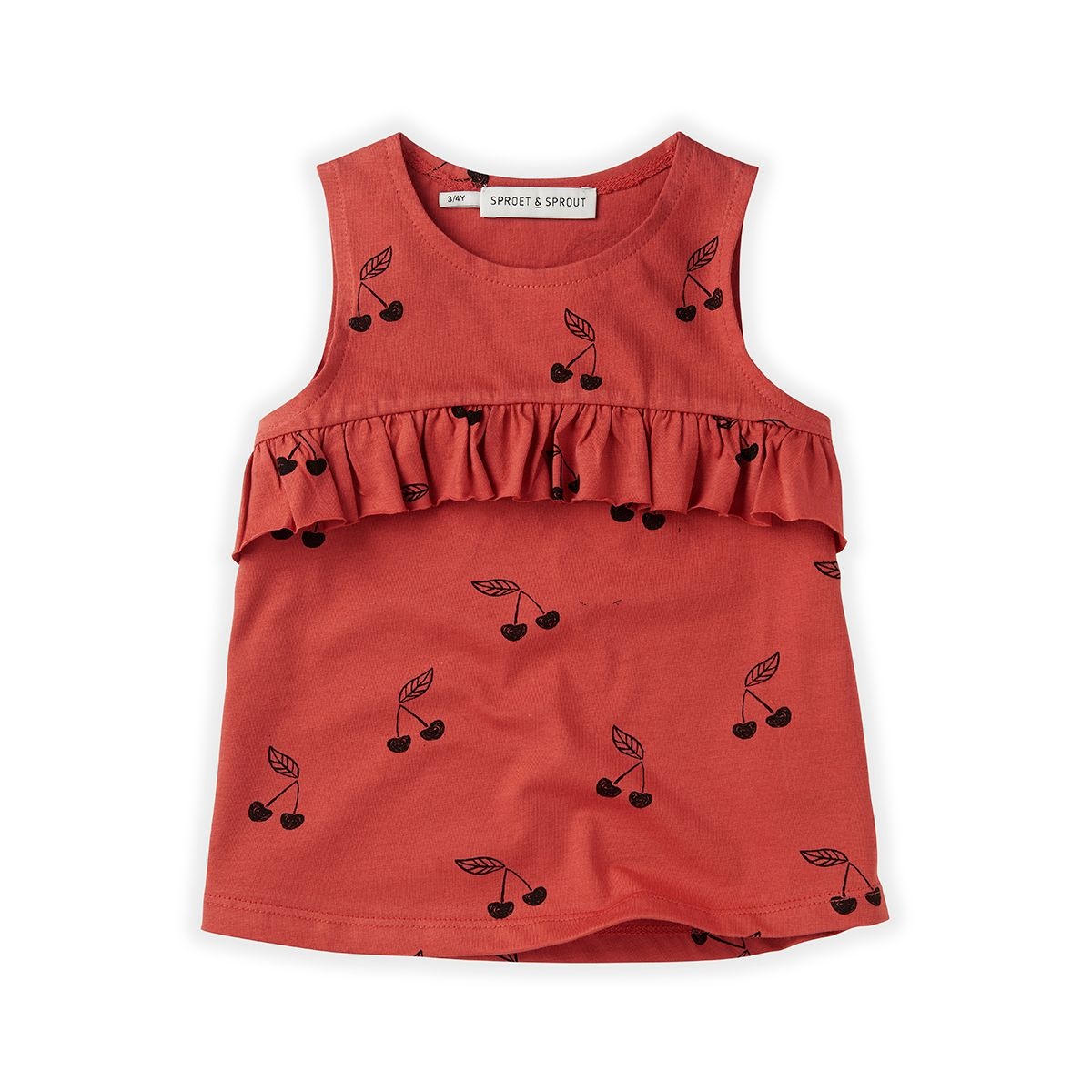 Top Ruffle Print Cherry, Sproet & Sprout
