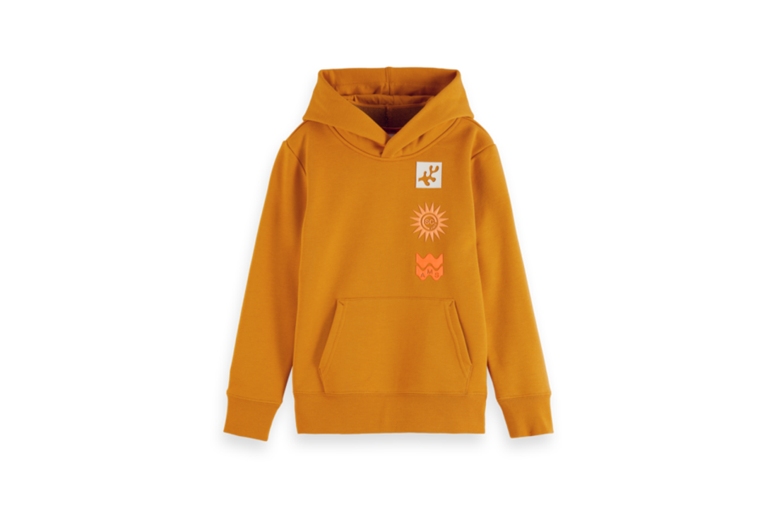 Hoodie with inner collar, Scotch Shrunk