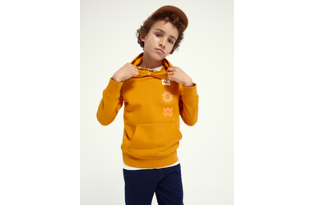 Hoodie with inner collar, Scotch Shrunk