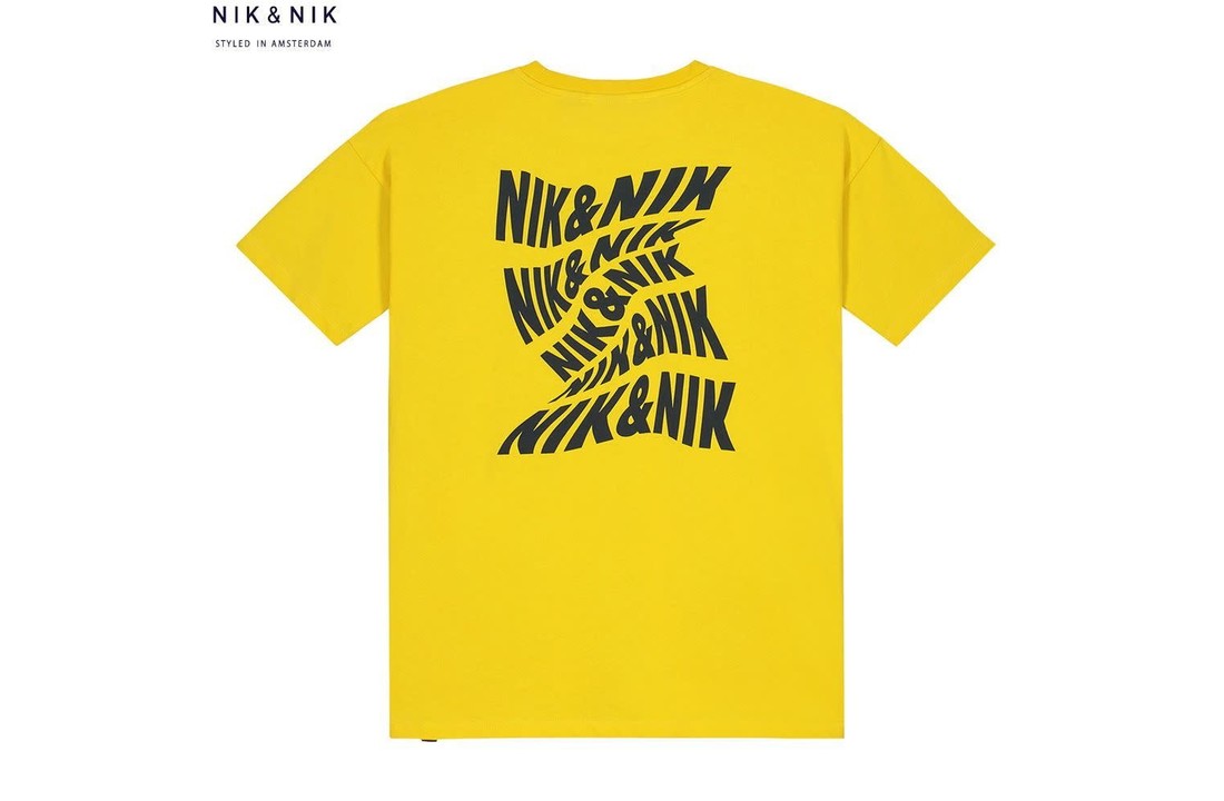 Nik & Nik - Boys Egg Yellow T-Shirt Liam With Logo Artwork