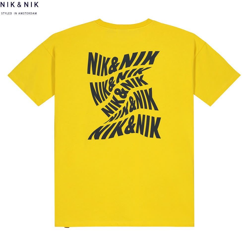 Nik & Nik - Boys Egg Yellow T-Shirt Liam With Logo Artwork