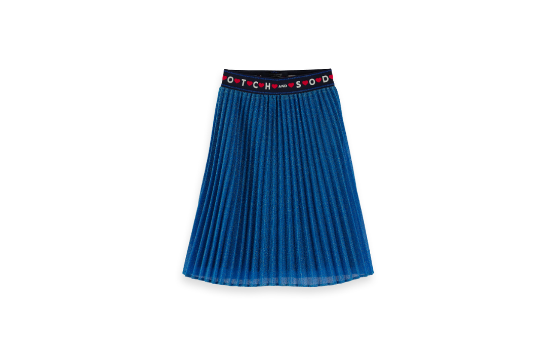 Pleated plisse skirt, Scotch Rebelle Ams Blauw