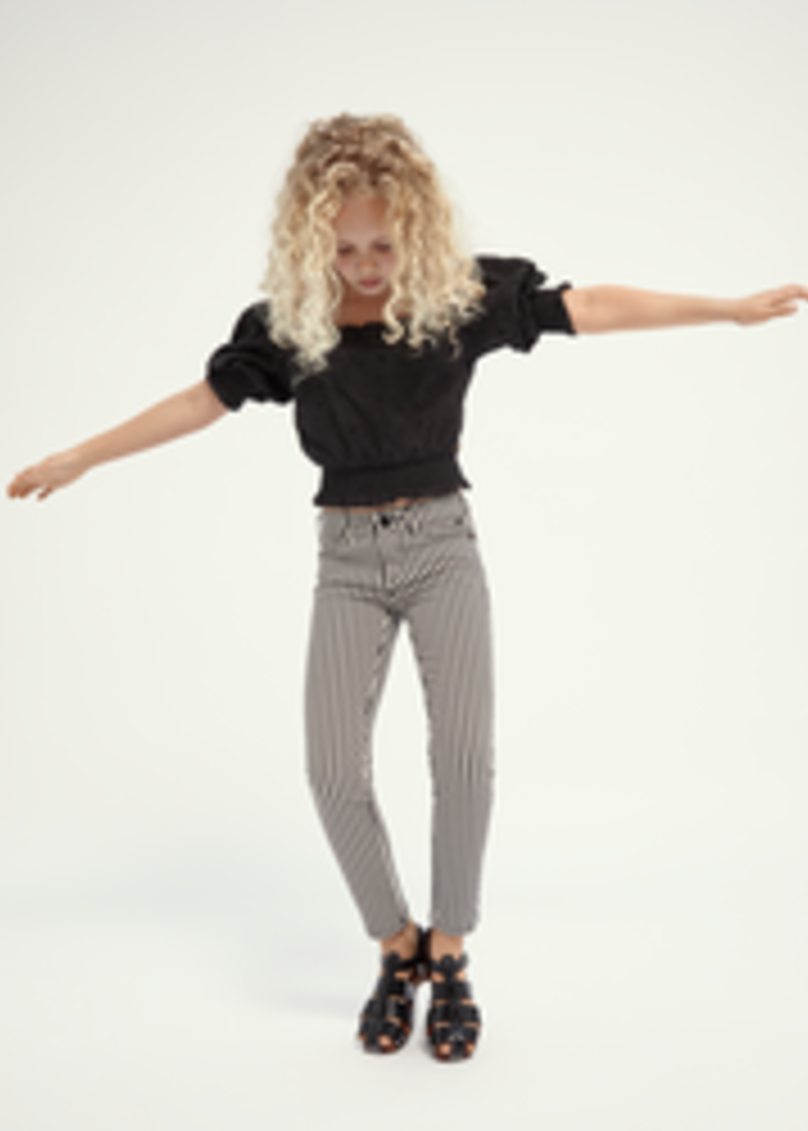 Organic skinny fit pants Black/white, Scotch R'belle