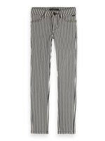 Organic skinny fit pants Black/white, Scotch R'belle