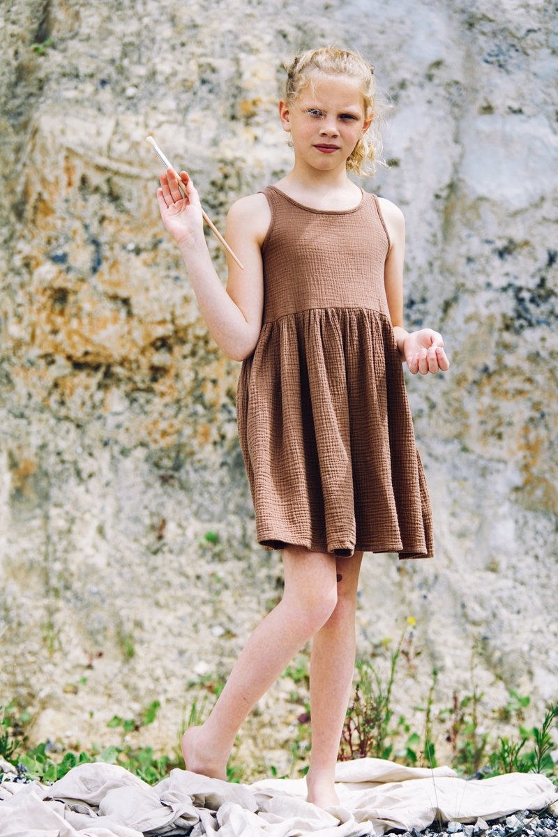 Sleeveless dress warm earth, Mingo