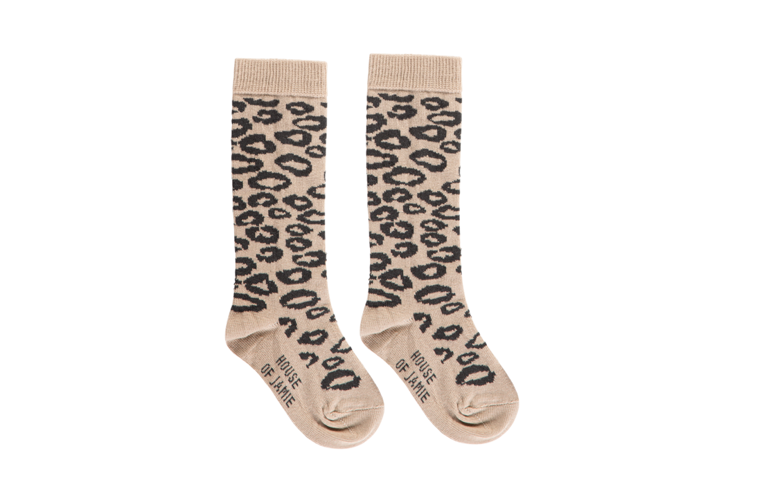 Knee socks Caramel Leopard