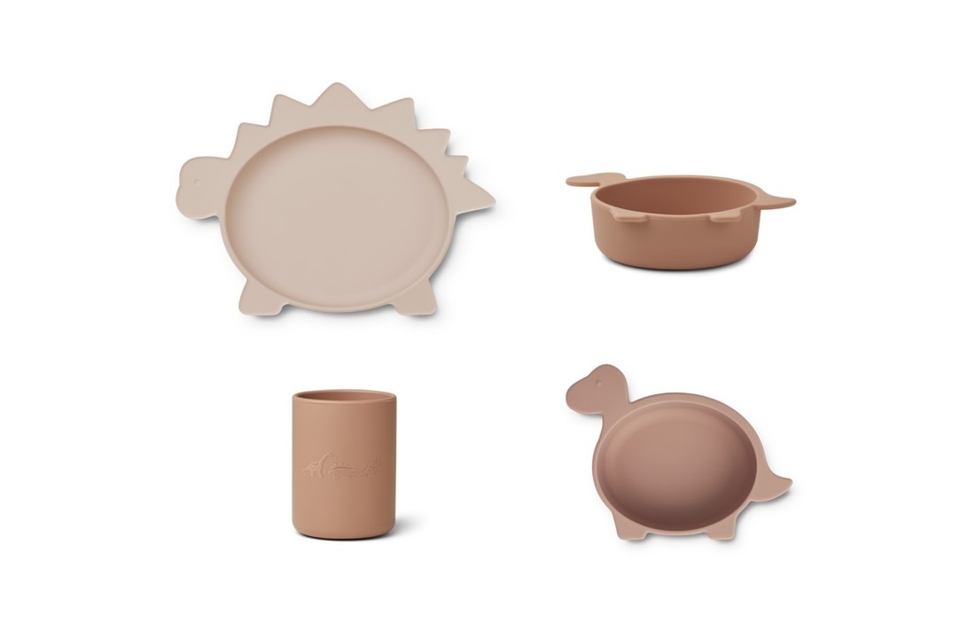 Cyrus silicone set dino rose multimix, Liewood