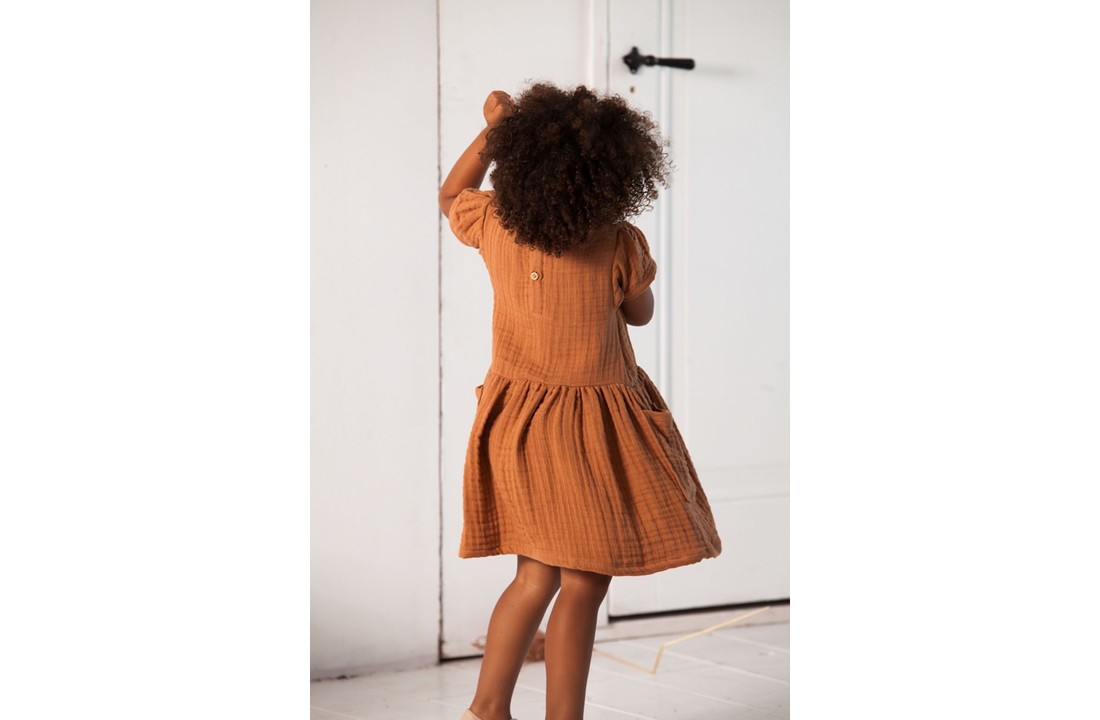 Relaxed pocket dress, burnt ginger, House of Jamie