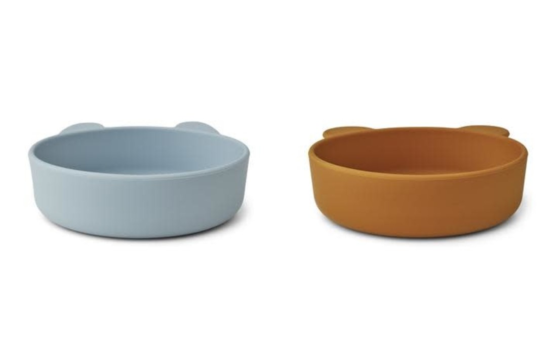 Vanessa bowls sea blue mustard ( 2 pack), Liewood
