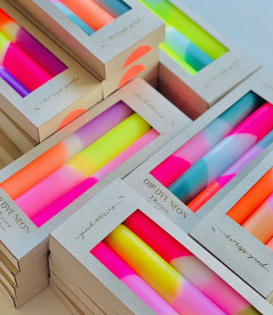 Dip Dye Kaarsen lollipop 3 stuks, pink stories