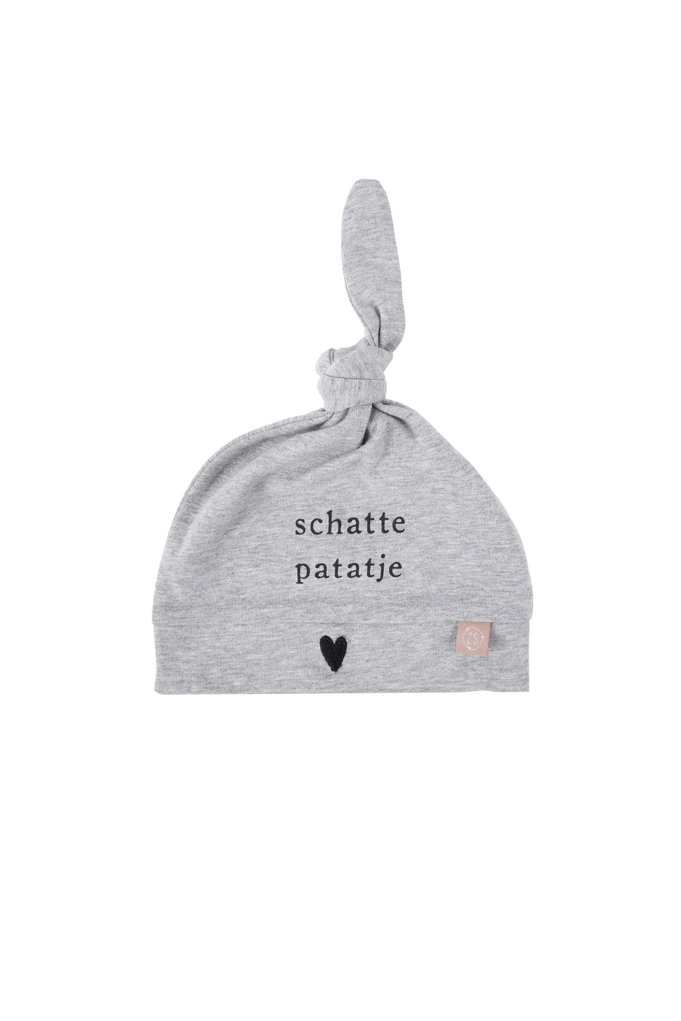 Babymutsje Schattepatatje grijs melee, ZUSSS