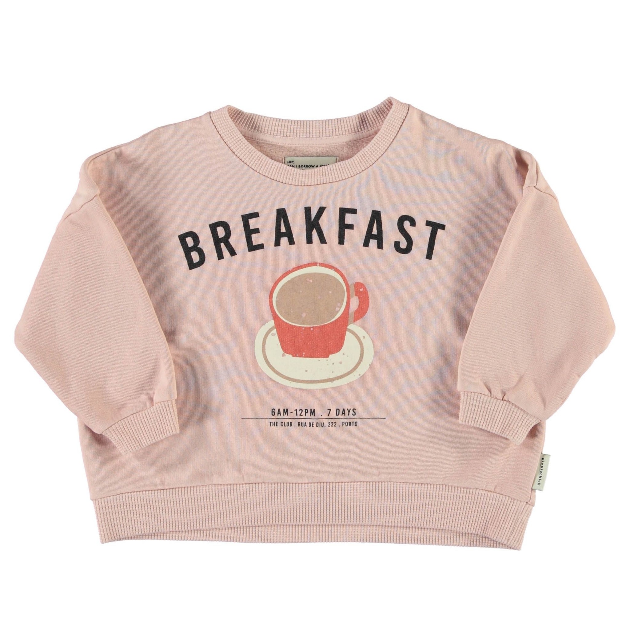 Unisex sweatshirt breakfast light pink, PiuPiuchick