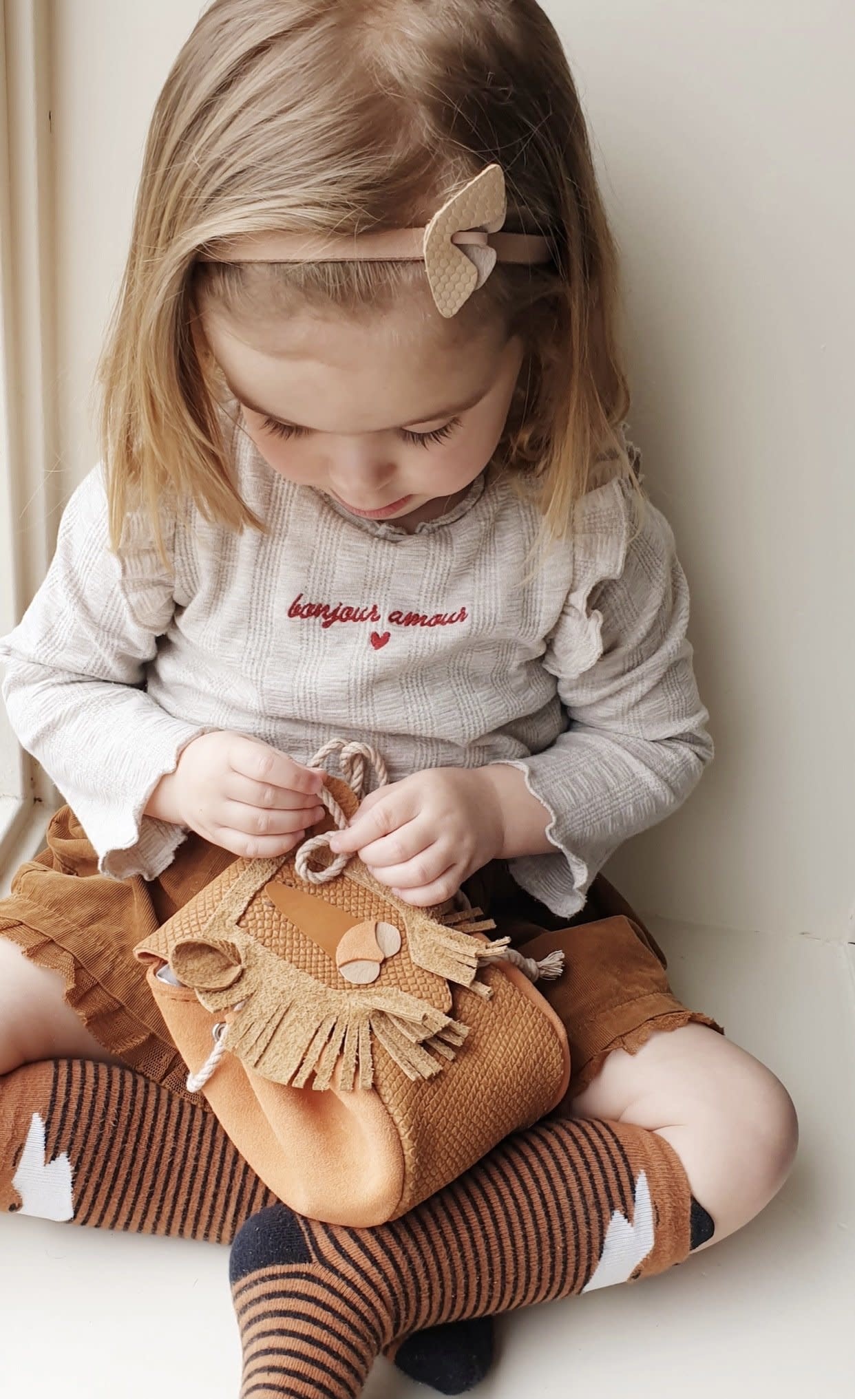 Lion Bag peach/rust, Atelier Ovive