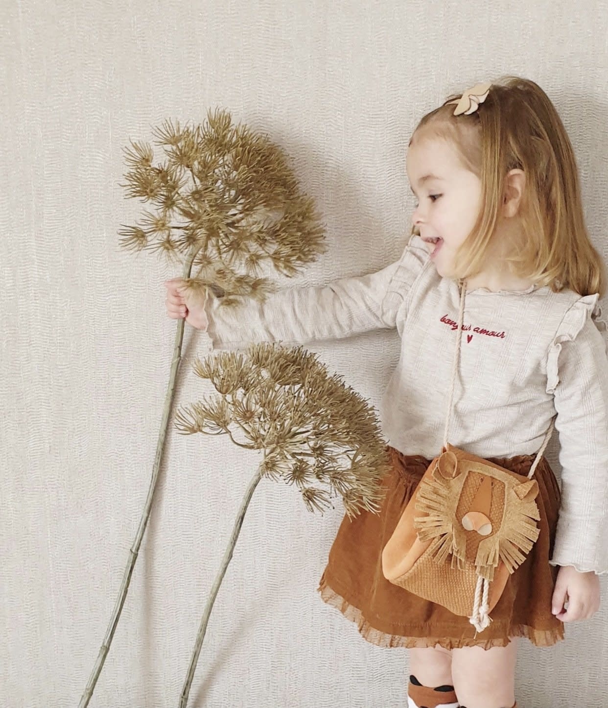 Lion Bag peach/rust, Atelier Ovive