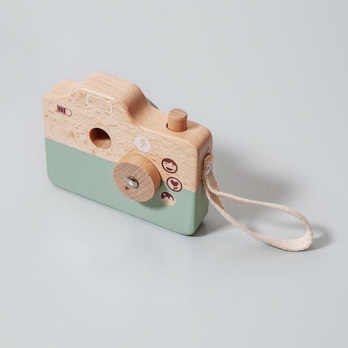 Wooden camera blue, Petit Monkey