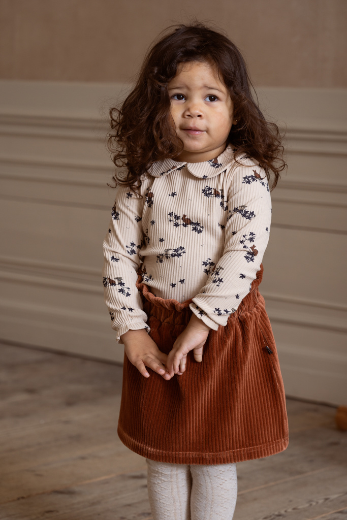 Rib collar oatmal forest, House of Jamie
