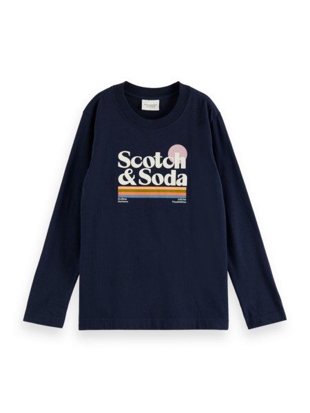 Longsleeve artwork blue, Scotch & Soda